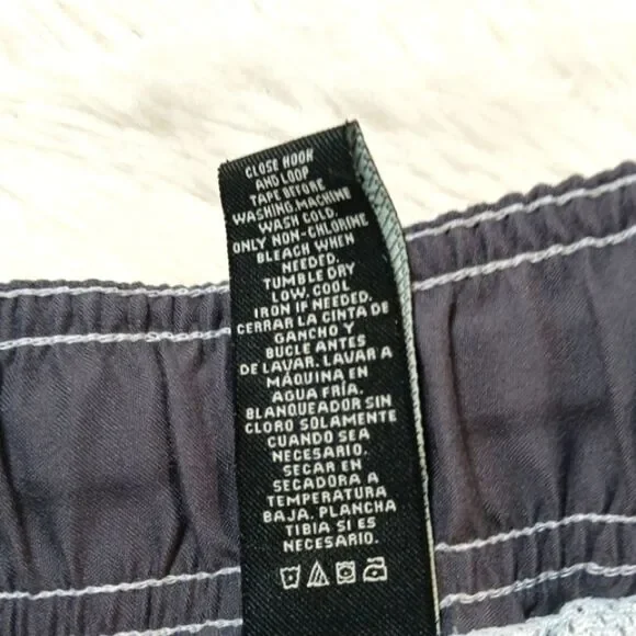 OP Blue and White Geometric Board Shorts Lined. Mens Large 36/38 NWOT - Picture 7 of 9